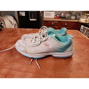 Ryka Women’s Devotion Plus 2 White/Blue Walking Shoes Sneaker Size 9M